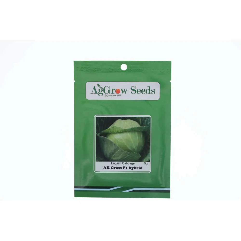 AgGrow English Cabbage (Gobi) Seeds Ak Cross F1 Hybrid 5g
