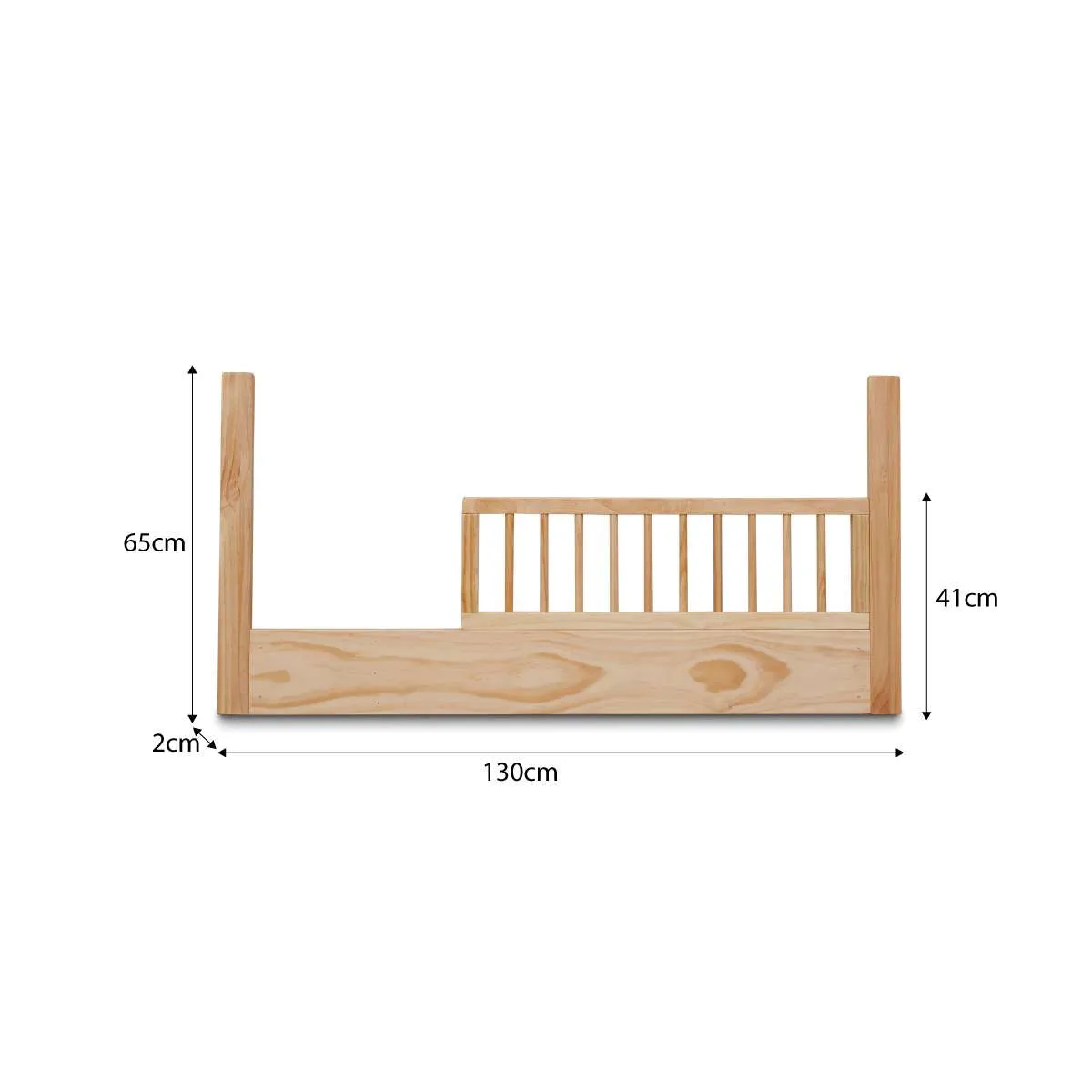Archie Natural 3-in-1 Cot Conversion Bundle Mocka