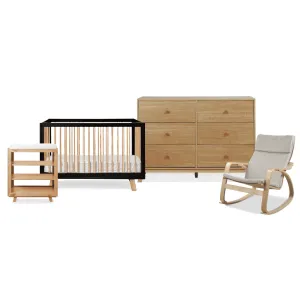 Aspen Black/Natural Six Piece Nursery Set Mocka