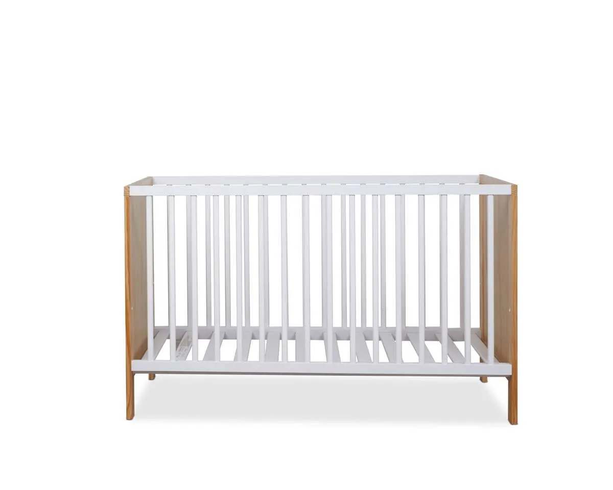Aspiring Classic Cot - White/Natural Mocka