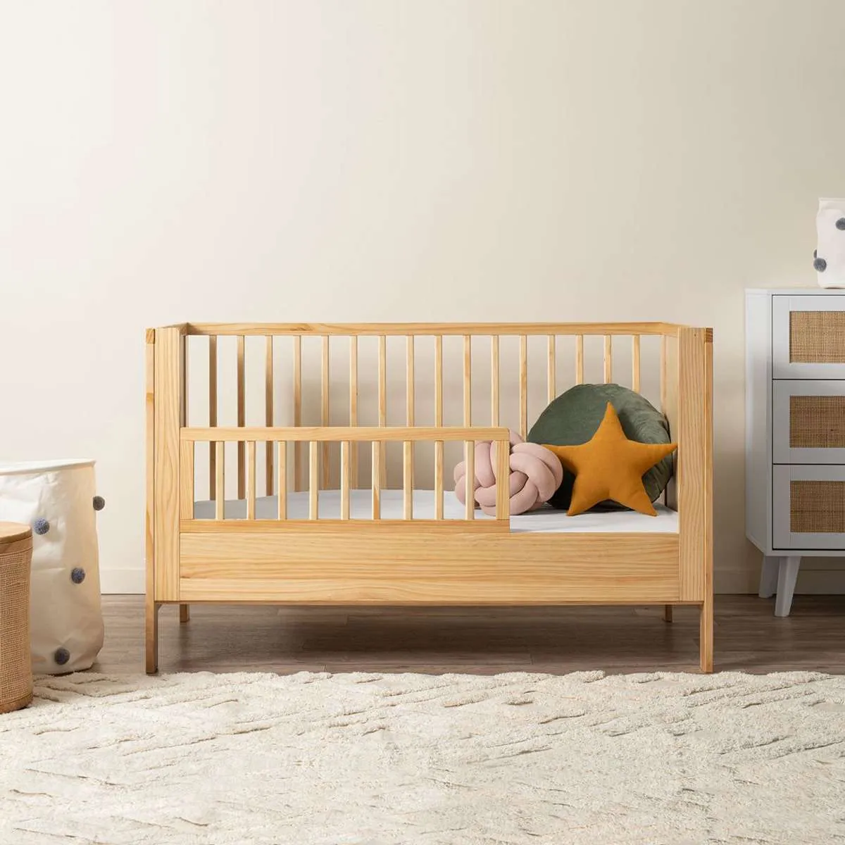 Aspiring Natural 3-in-1 Cot Conversion Bundle Mocka