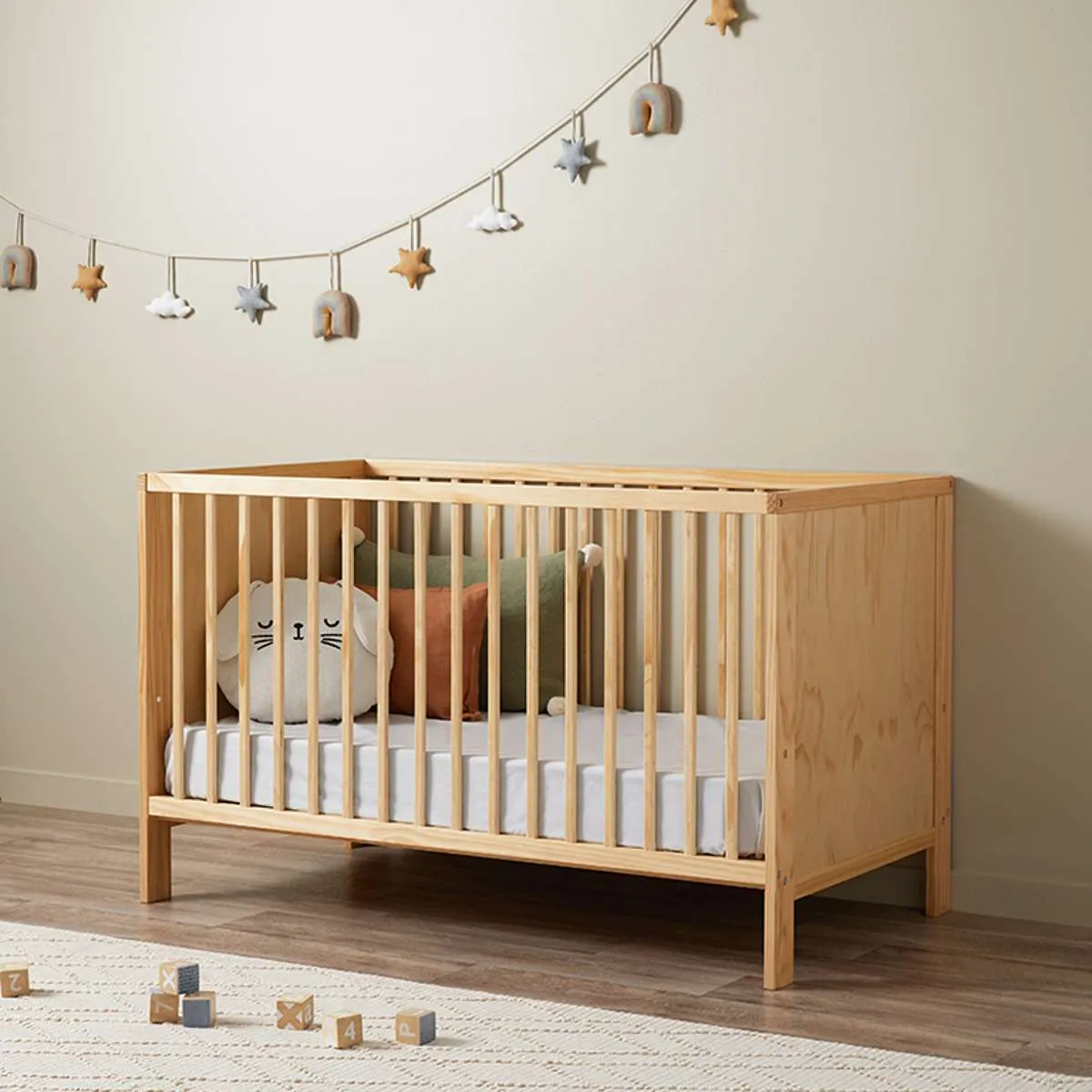 Aspiring Natural 3-in-1 Cot Conversion Bundle Mocka