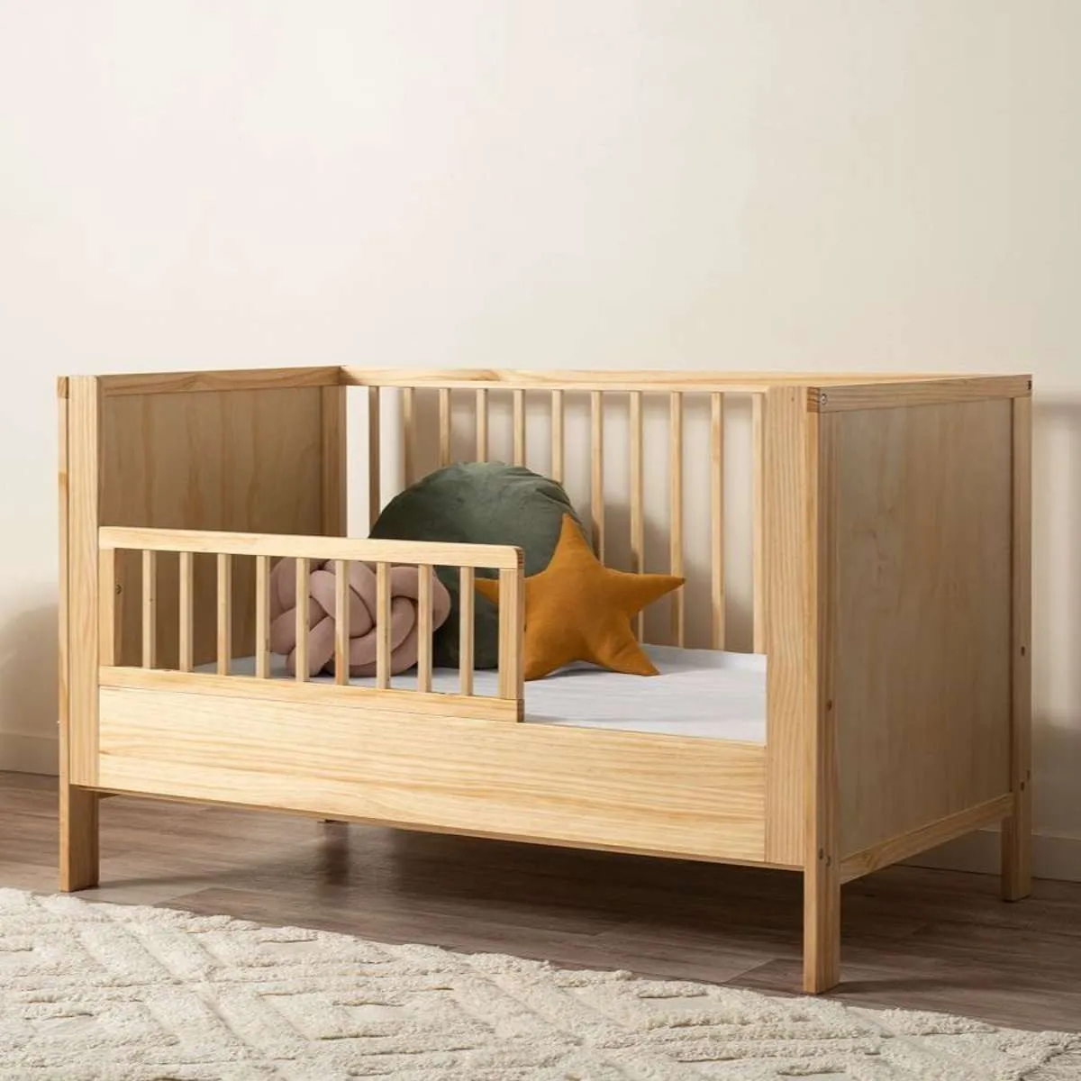 Aspiring Natural 3-in-1 Cot Conversion Bundle Mocka