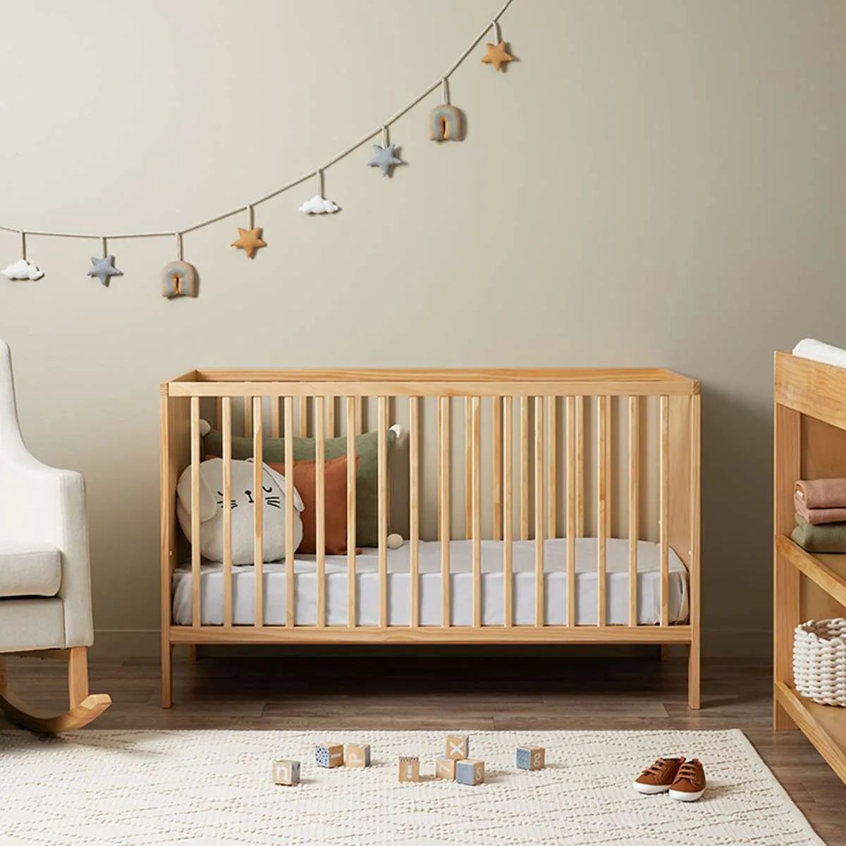 Aspiring Natural 3-in-1 Cot Conversion Bundle Mocka