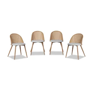Avila Dining Chair - Natural Set of Four Bundle Mocka