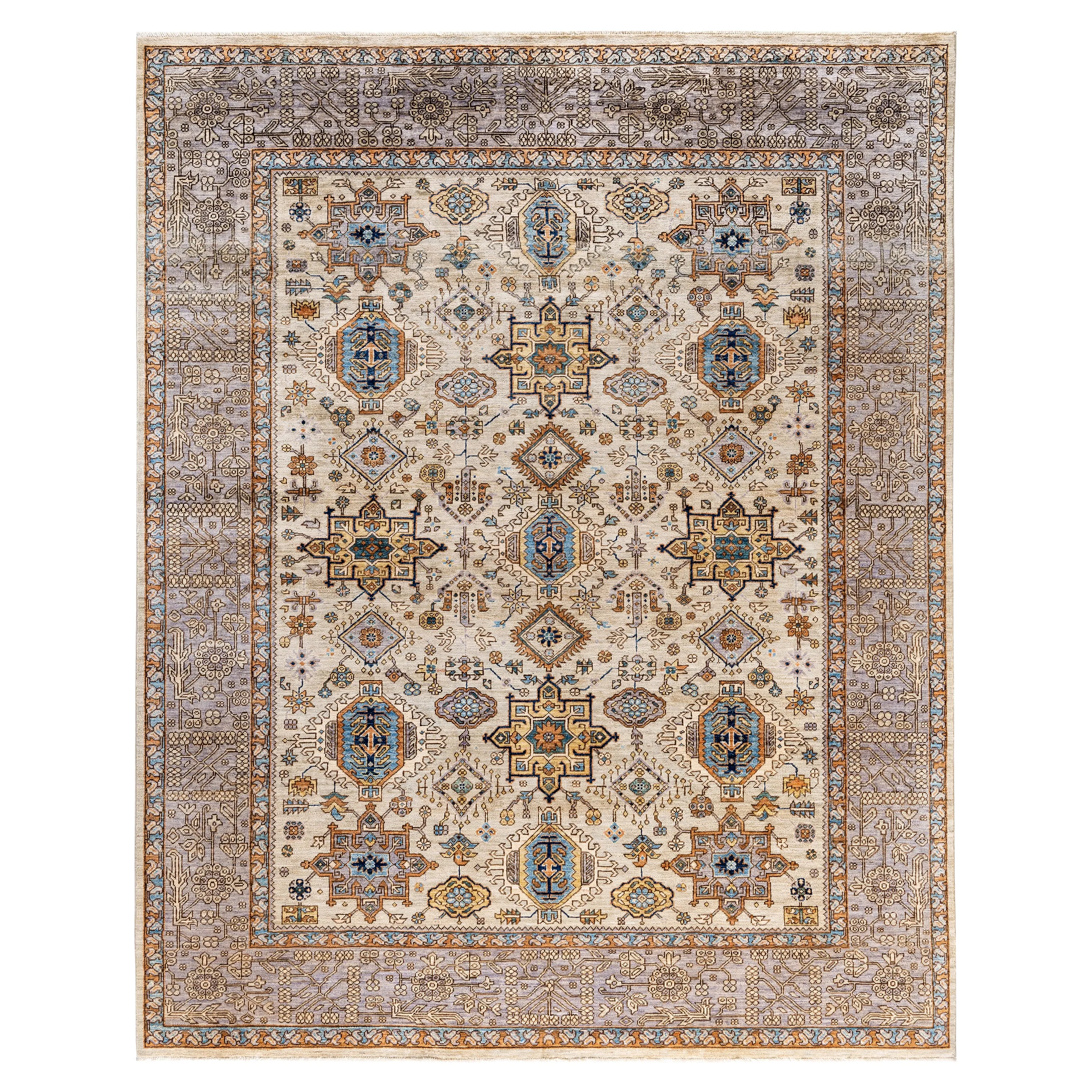 Beige Traditional Serapi Wool Rug - 8' x 10'1"