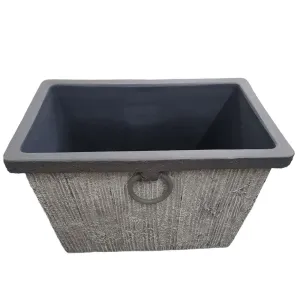 Bellan AL Drift Wood Trough 44.5 x 27.5 x 29.5cm Grey Wood