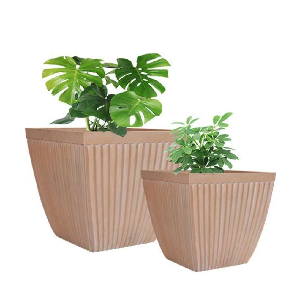 Bellan Neptune Square Ancient Terra Cotta Pot 43 x 43 x 42cm
