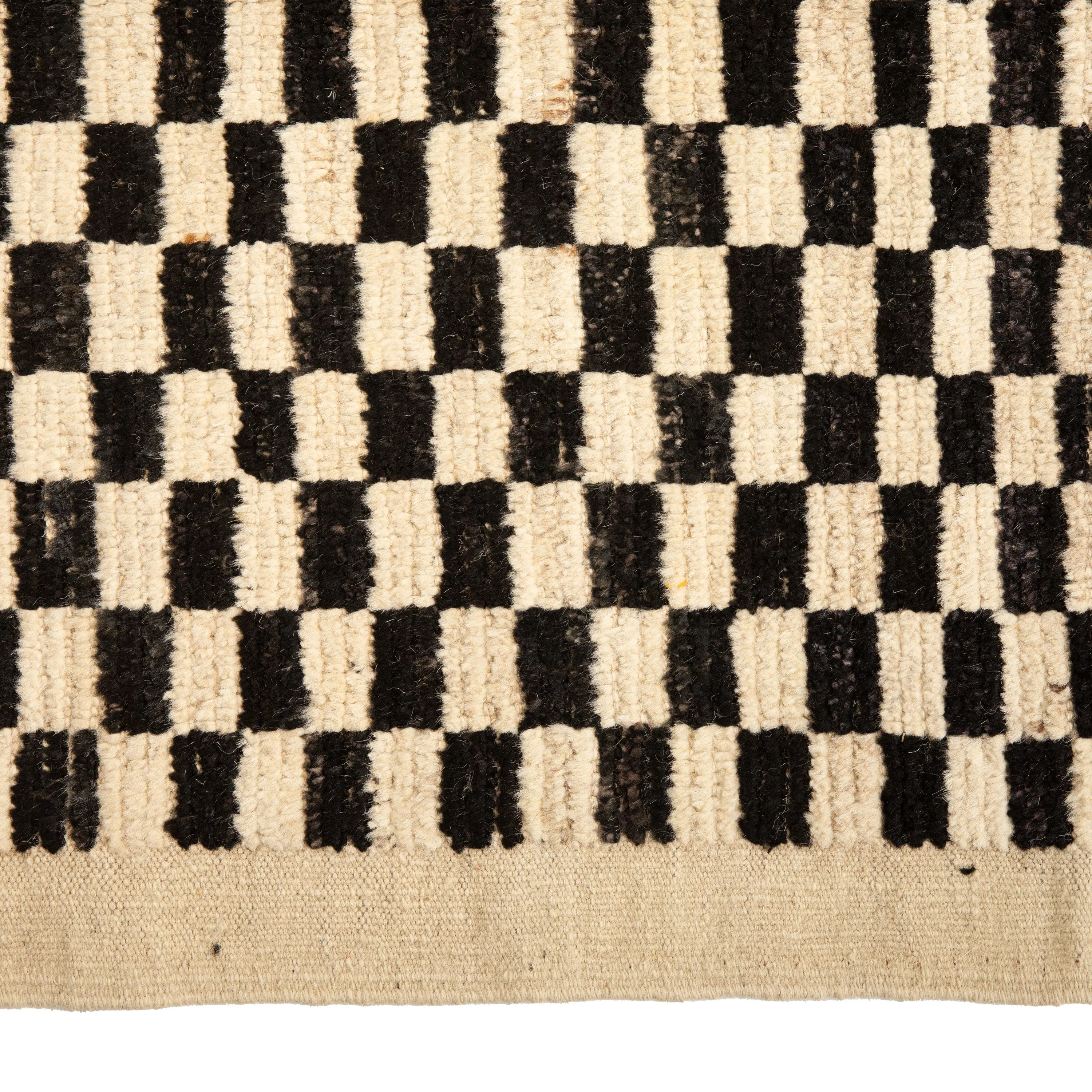 Black & White Zameen Transitional Wool Rug - 9'3" x 12'2"