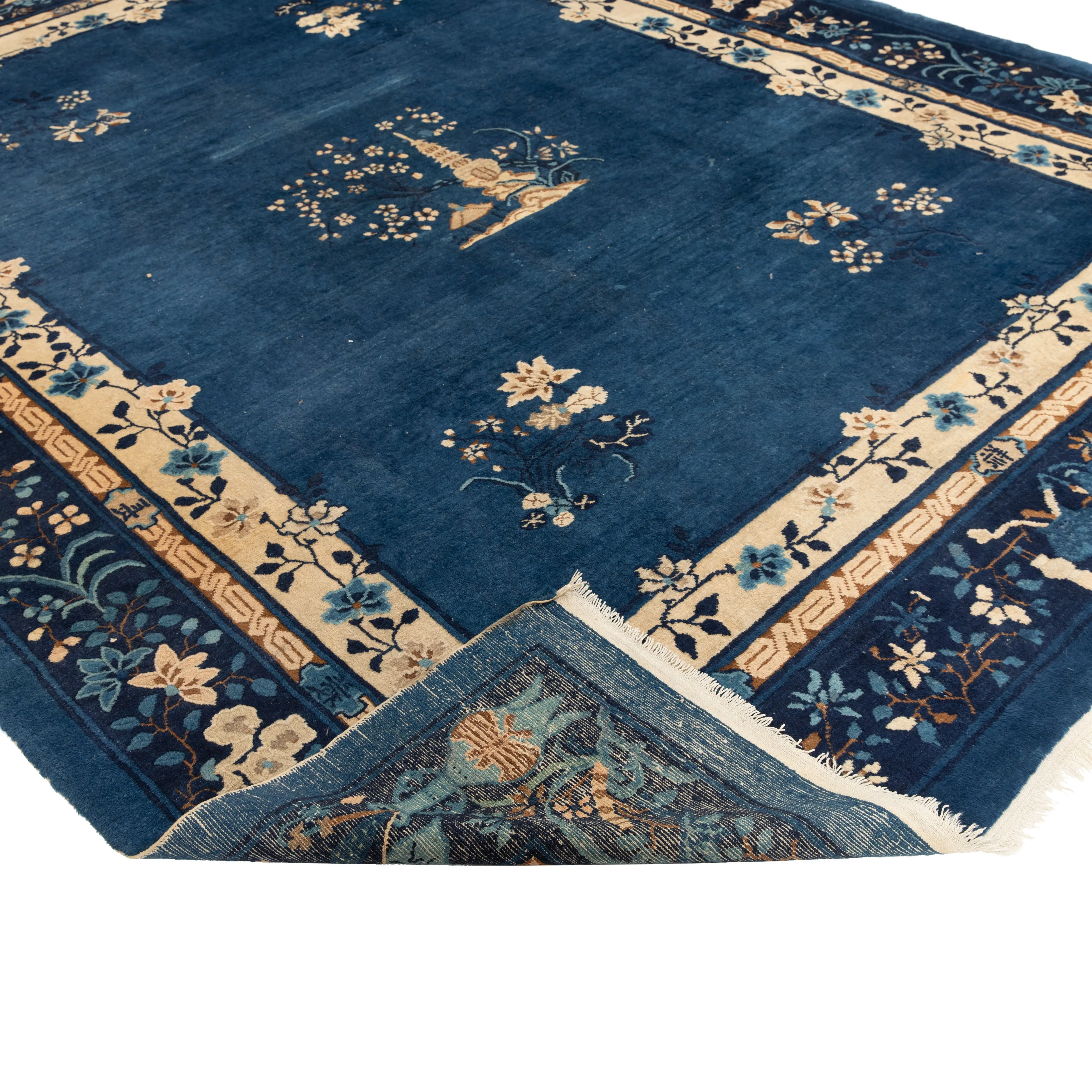 Blue Traditional Wool Rug - 8'3" x 11'11"