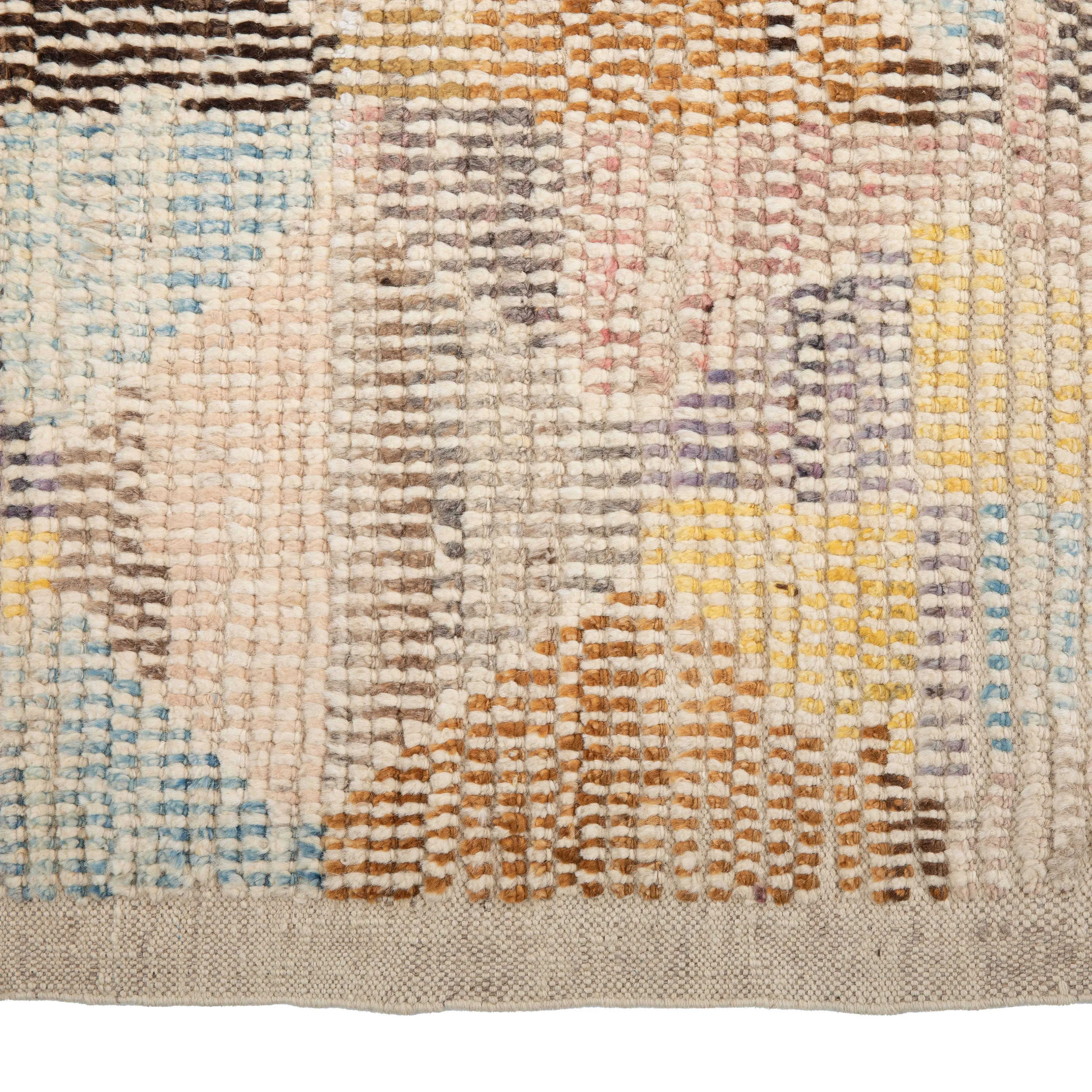 Blue Zameen Transitional Wool Rug - 10'2" x 14'4"