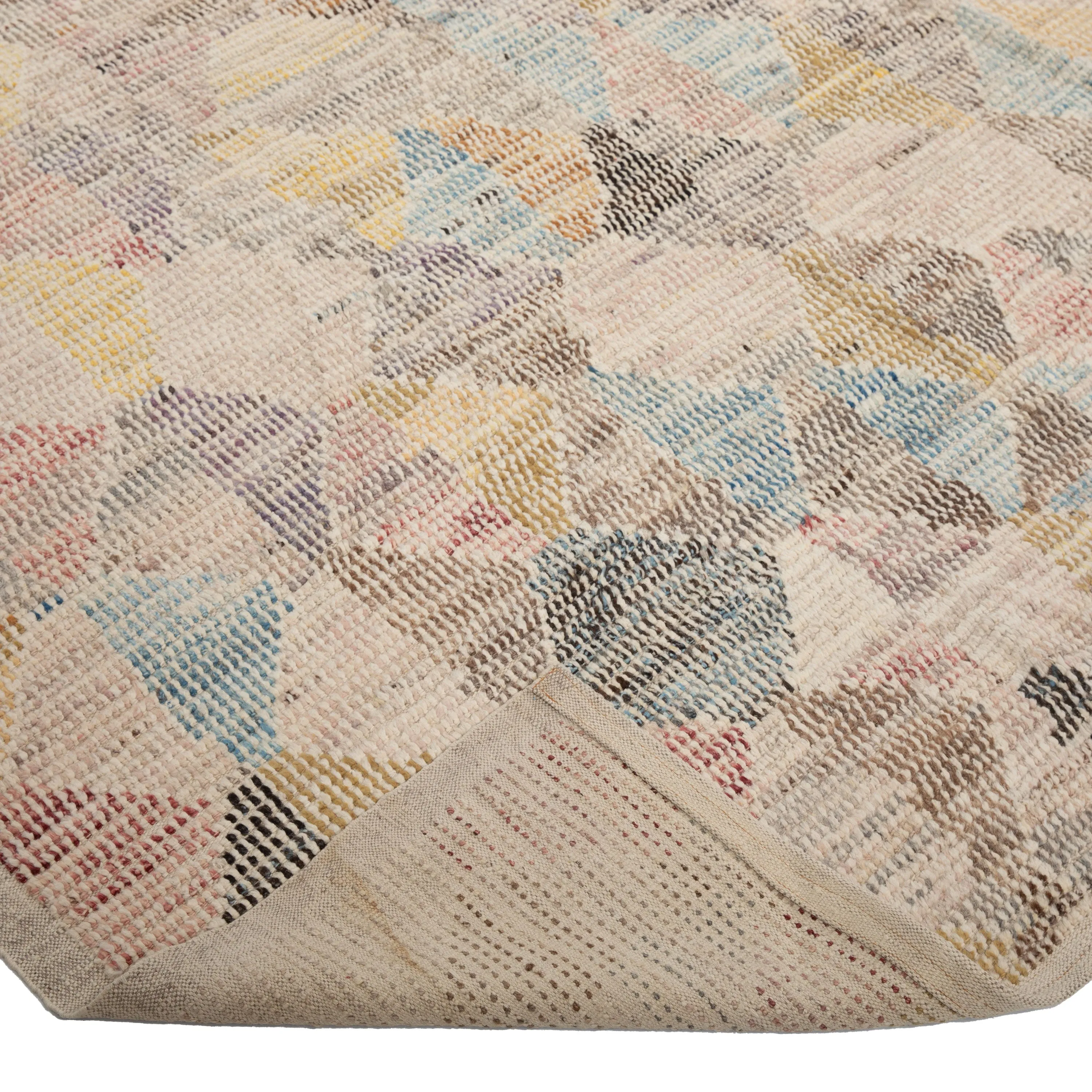 Blue Zameen Transitional Wool Rug - 10'2" x 14'4"