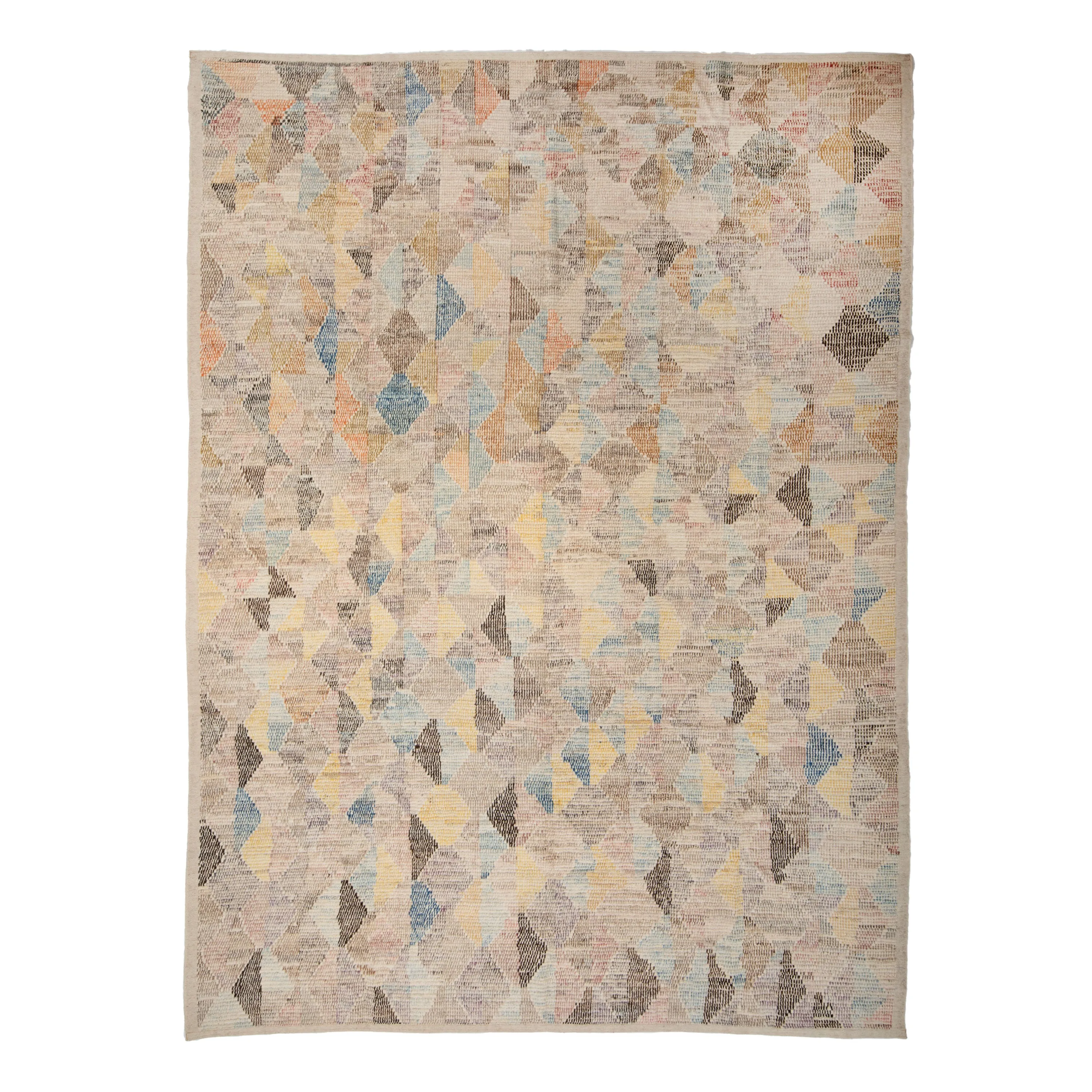 Blue Zameen Transitional Wool Rug - 10'2" x 14'4"