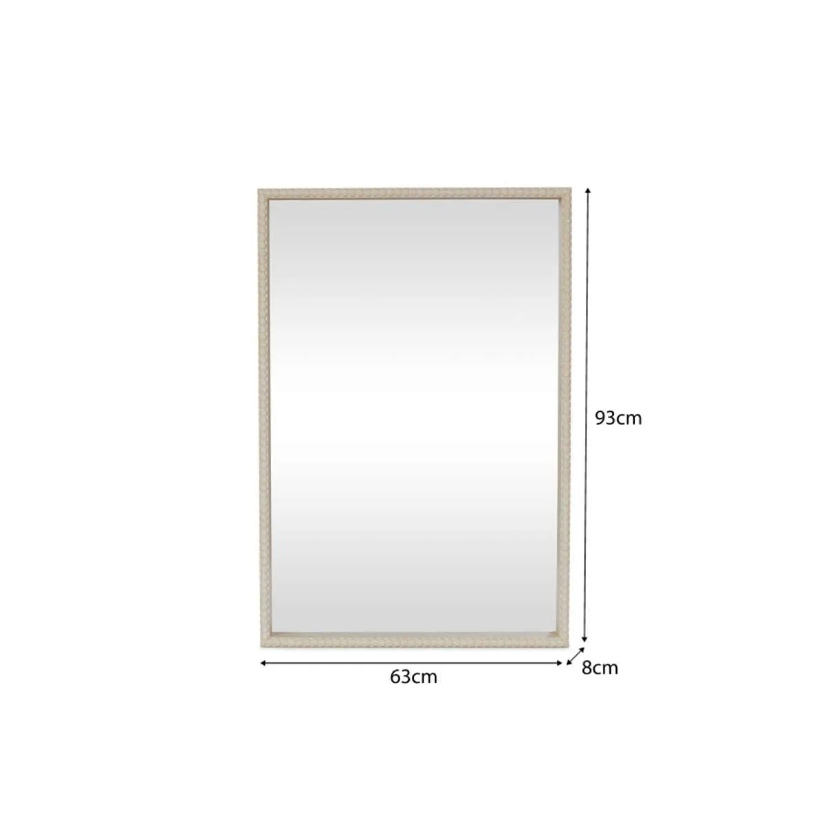 Bobbin Mirror - Rectangle - Natural Mocka