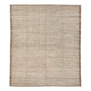 Brown Zameen Transitional Wool Rug - 9' x 10'9"
