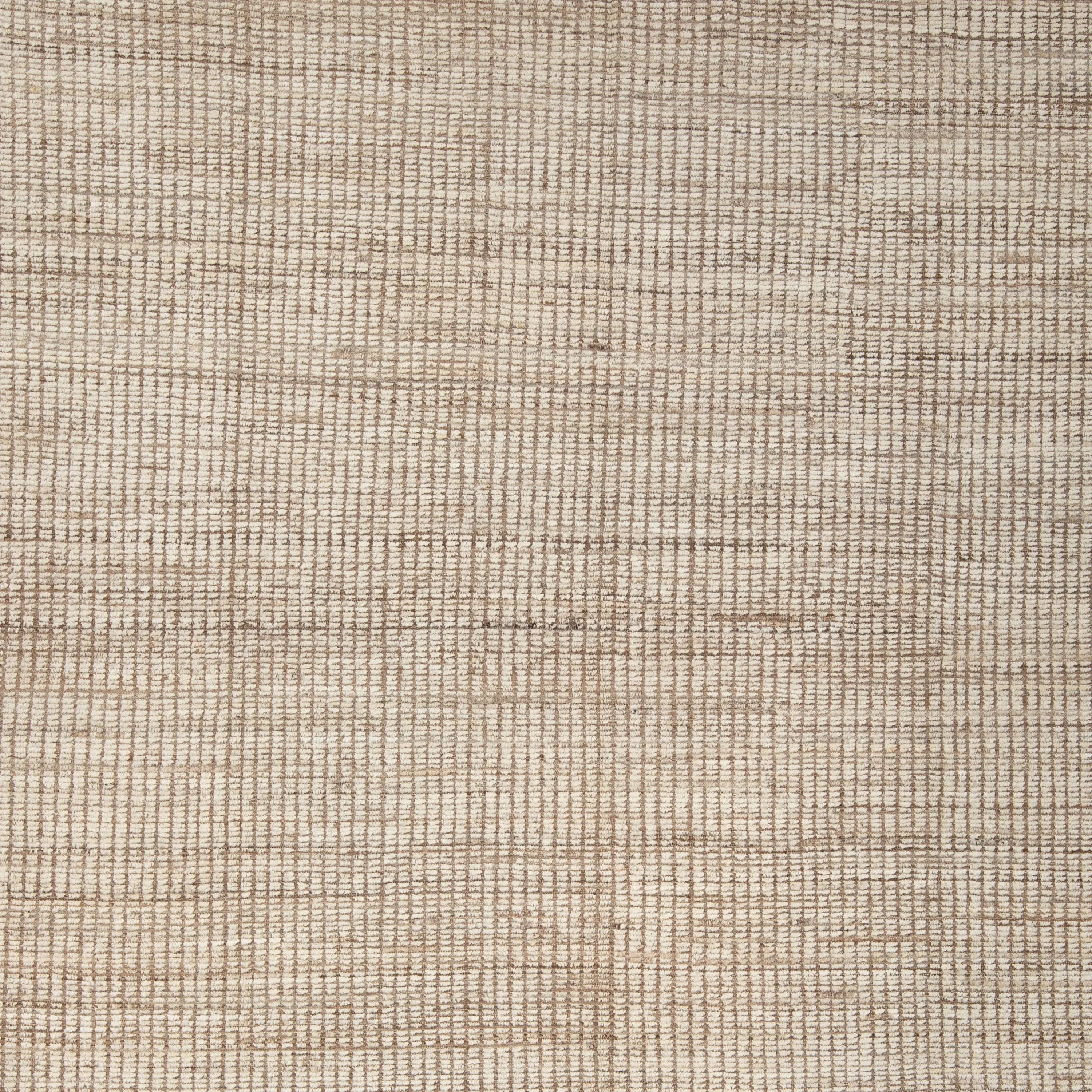 Brown Zameen Transitional Wool Rug - 9' x 10'9"