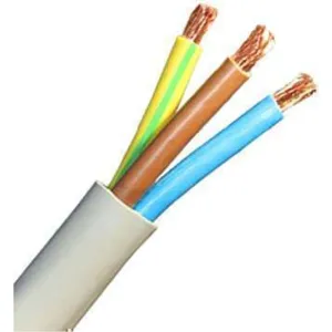 Cable 2 Core   Earth 2.5mm Grey Flex (100m Coil)