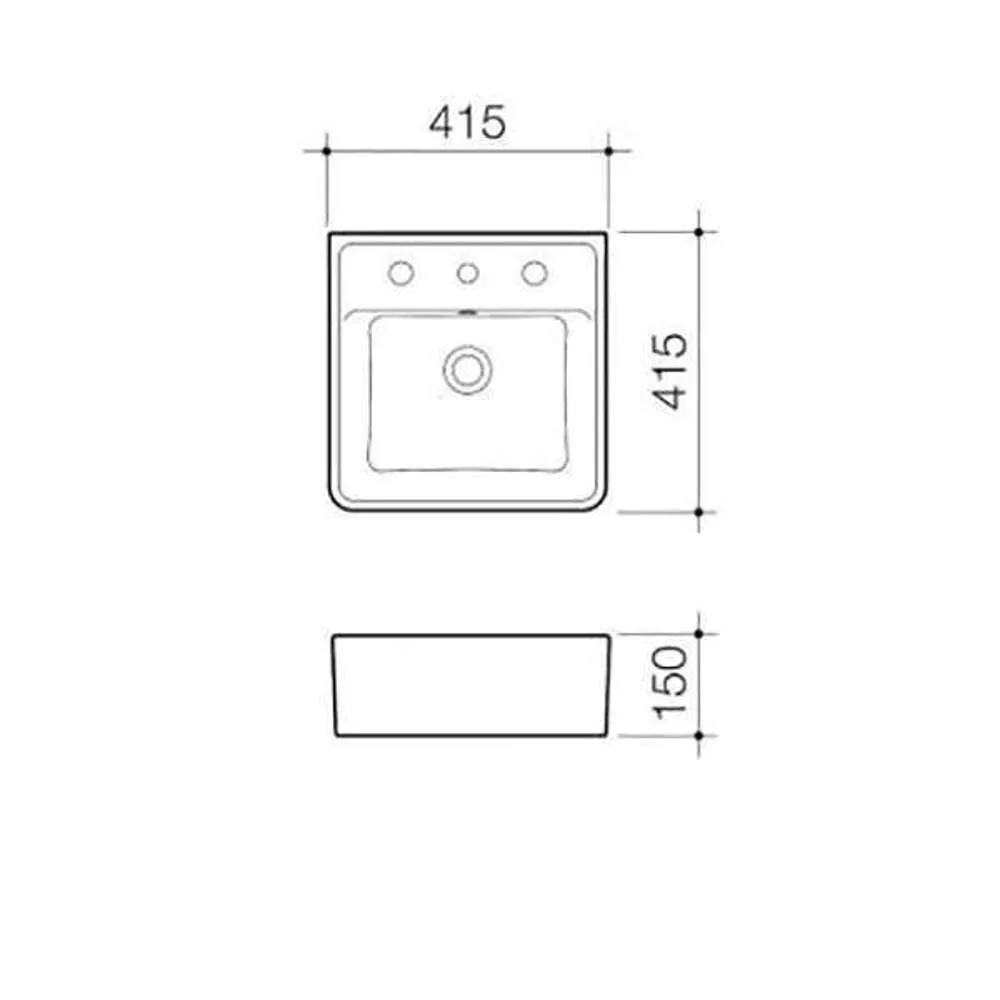 Caroma Carboni II Wall Basin 1TH