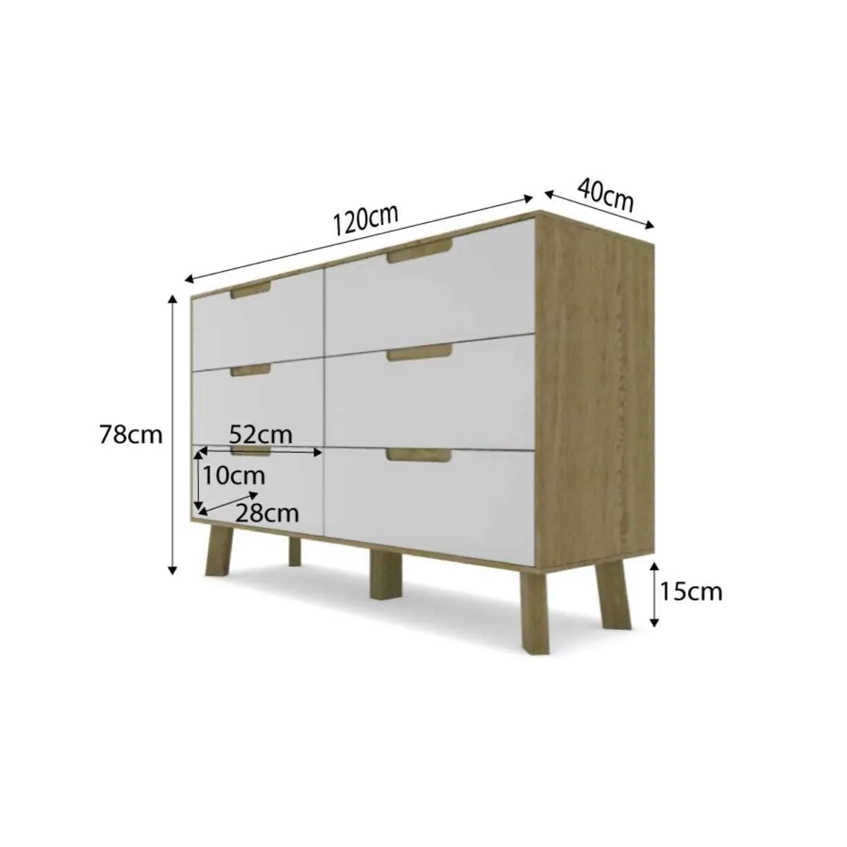 Chelsea Six Drawer - Wide Bundle Mocka