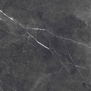 Chester Nero Marquina Marble Effect Porcelain Tile 60x60cm Matt