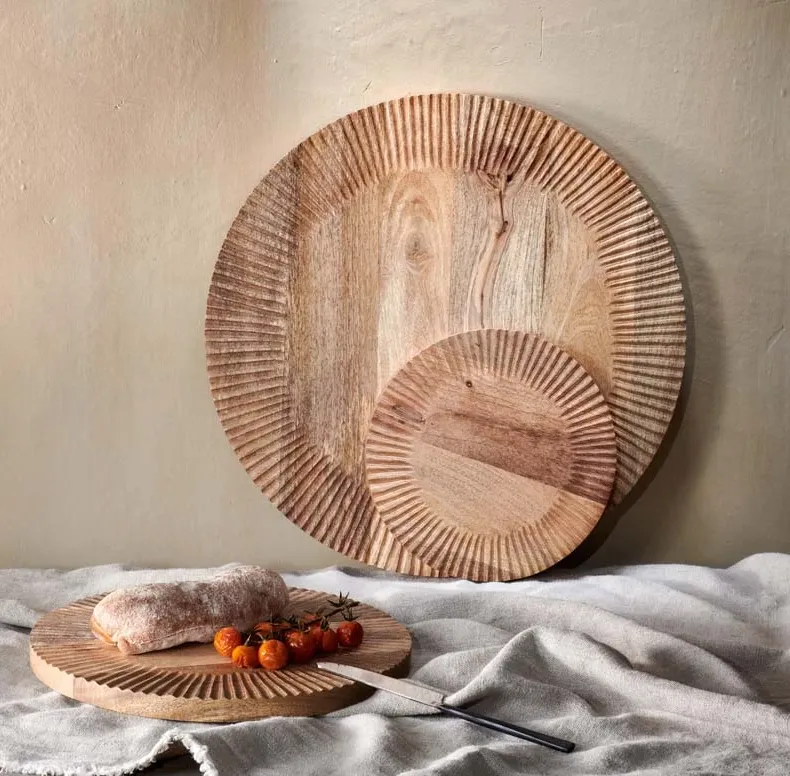 Circular Wooden Chopping Board  Large Funky Chunky