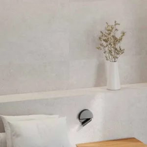 Cluny White Textured Wall Tile 33x100cm Matt