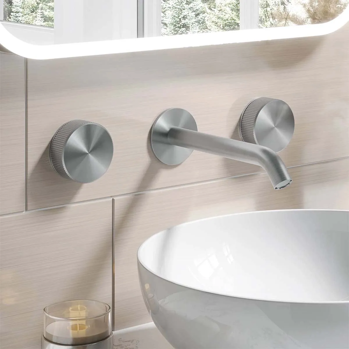 Crosswater 3ONE6 3 Hole Wall Mounted Basin Mixer Tap