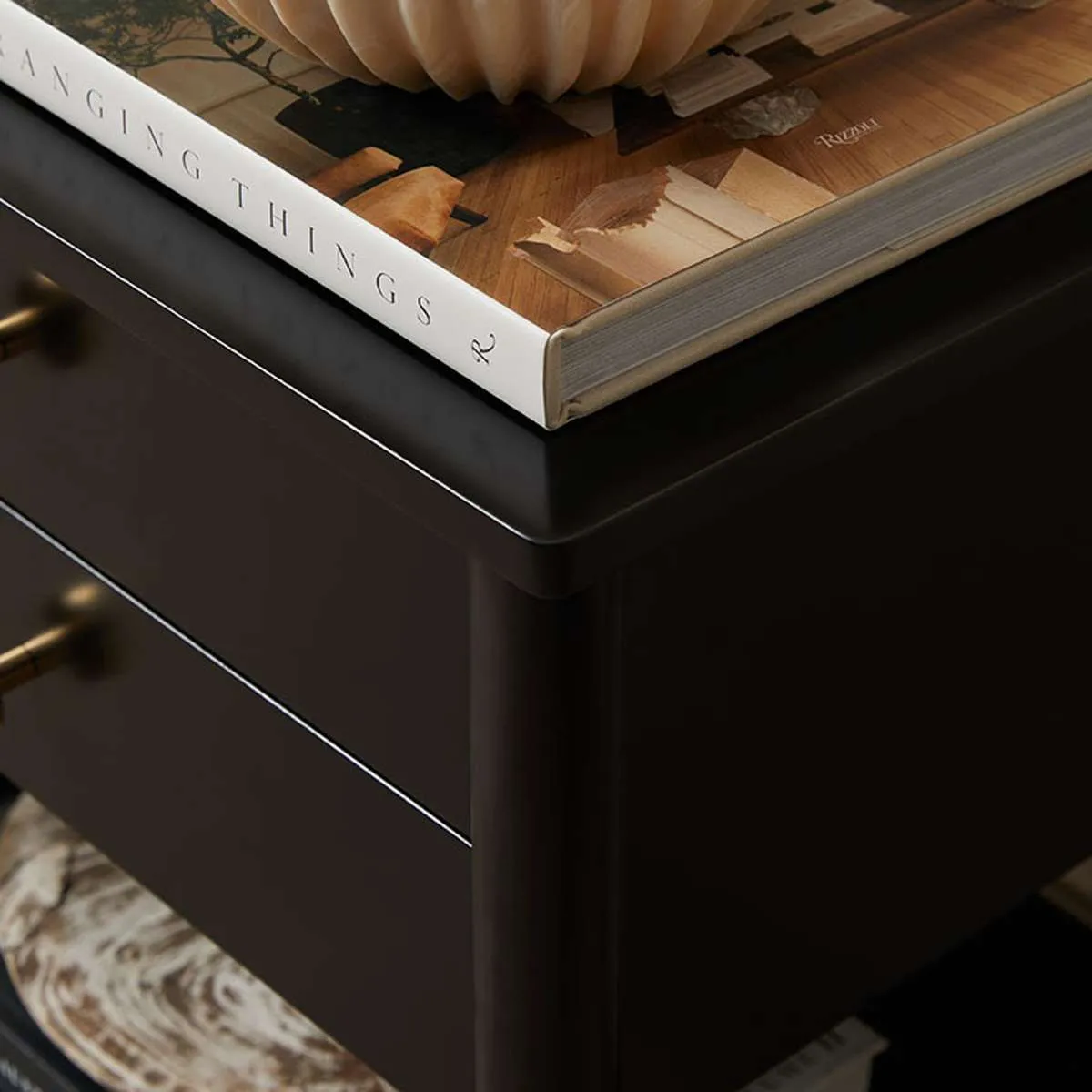 Delaney Bedside Table - Black Mocka