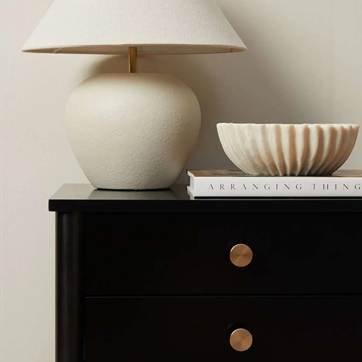 Delaney Bedside Table - Black Mocka