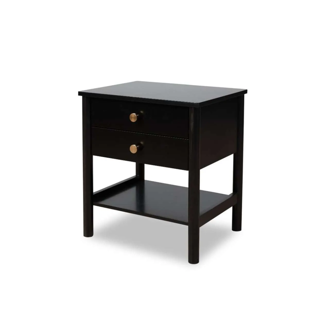 Delaney Bedside Table - Black Mocka