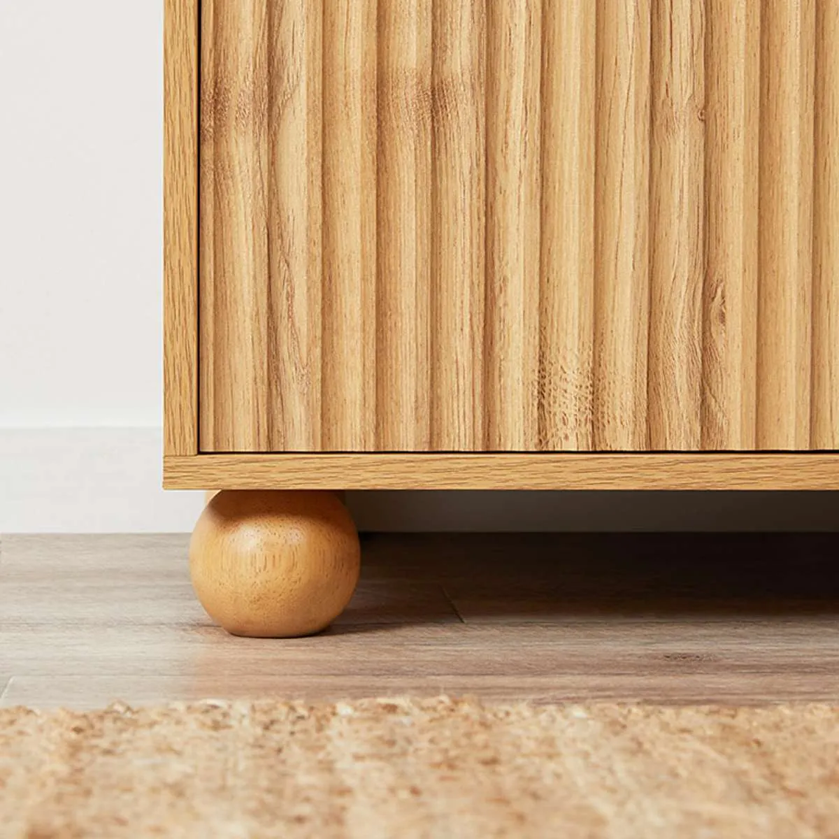 Deven Ball Feet Buffet - Natural Mocka