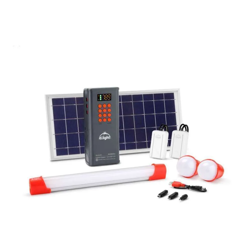 d.light Solar Home System 12W 3 Lights Torch & Radio