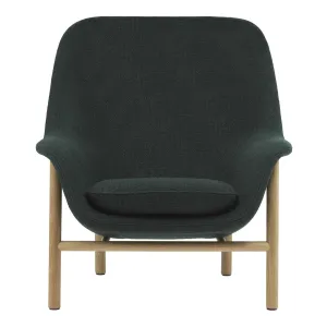 Drape High Lounge Chair - Wood Legs