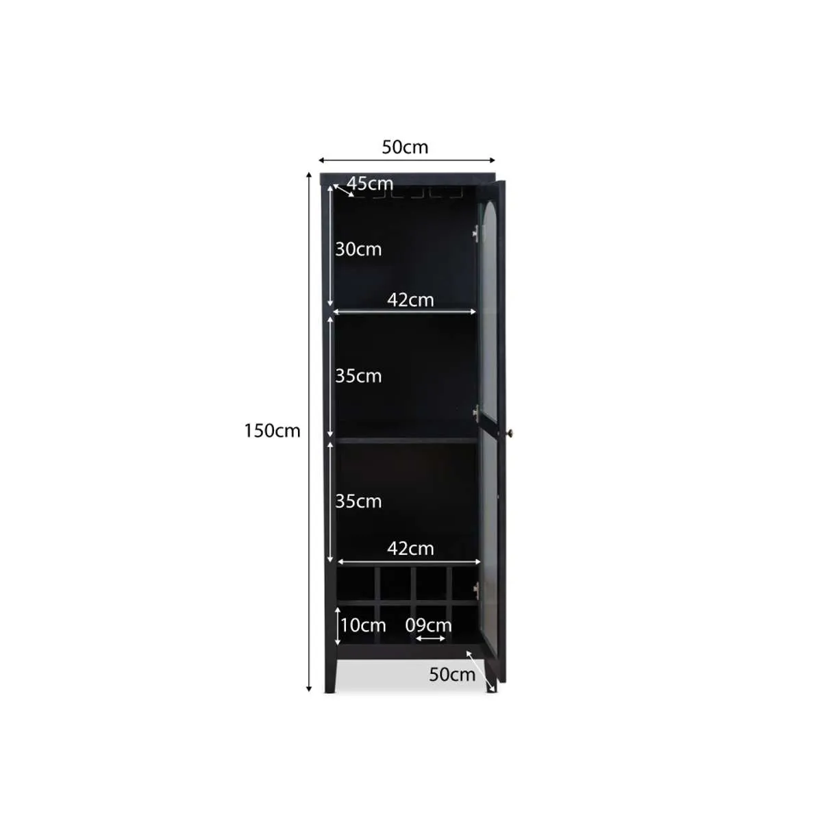 Easton Bar Cabinet - Black Mocka