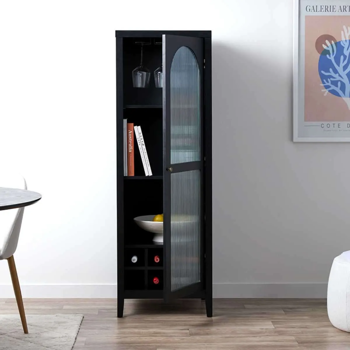 Easton Bar Cabinet - Black Mocka