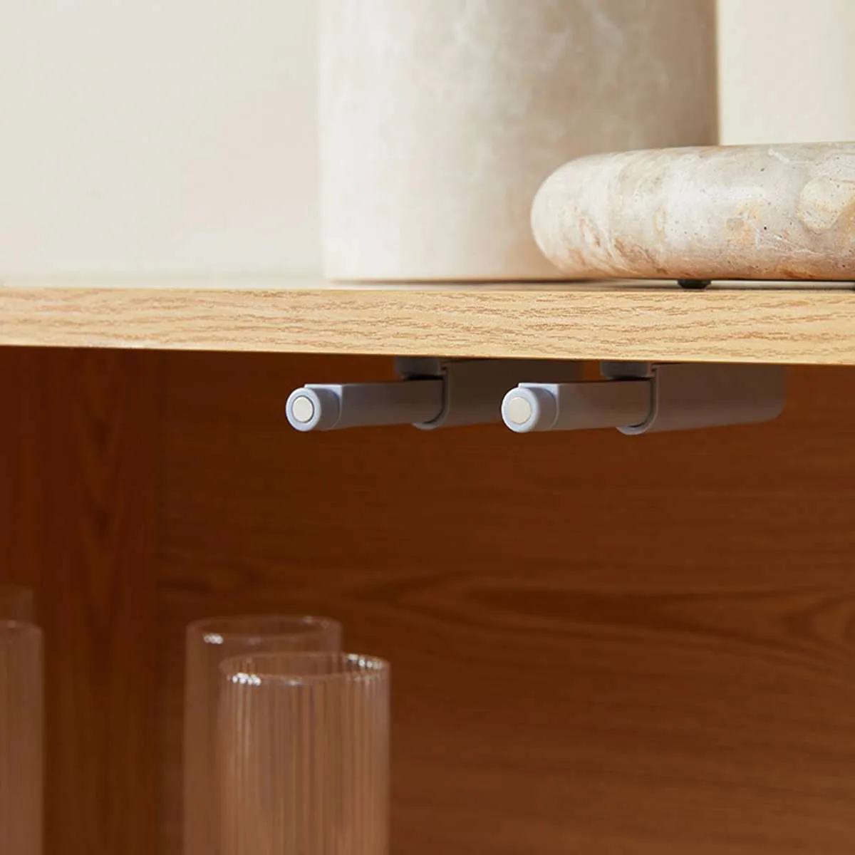 Eden Low Shelf With Storage - Natural Mocka