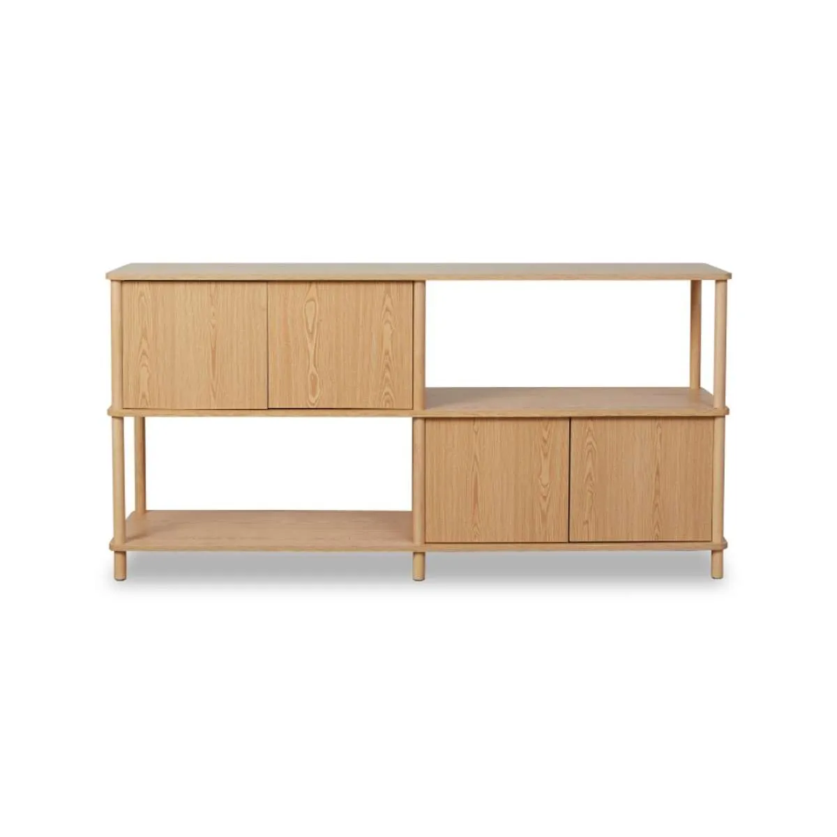 Eden Low Shelf With Storage - Natural Mocka