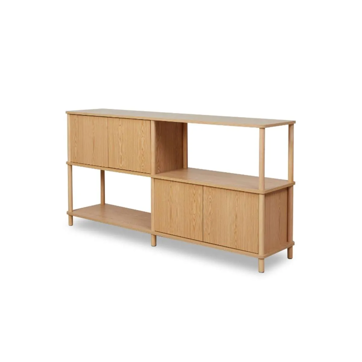 Eden Low Shelf With Storage - Natural Mocka