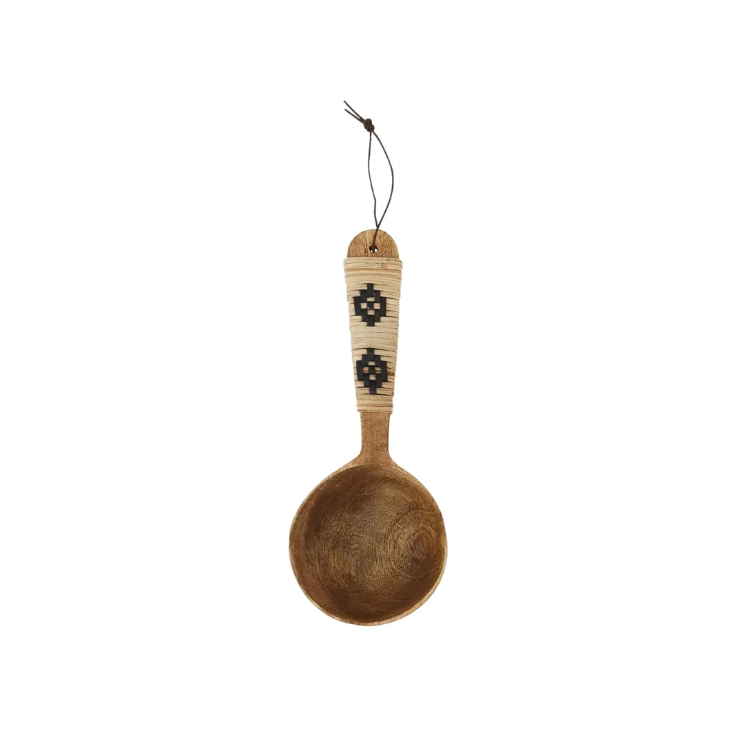 Ethnic Mango Spoon | Natural/Black 18cm Zoco Home