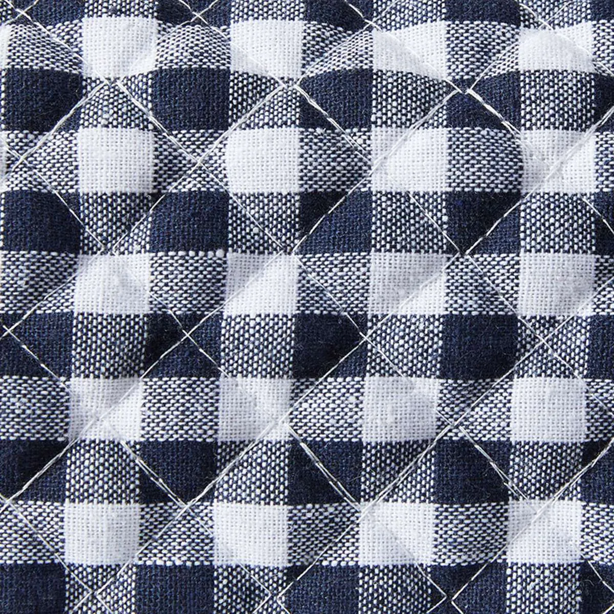 Gingham Waterproof Change Mat Cover - Navy Mocka