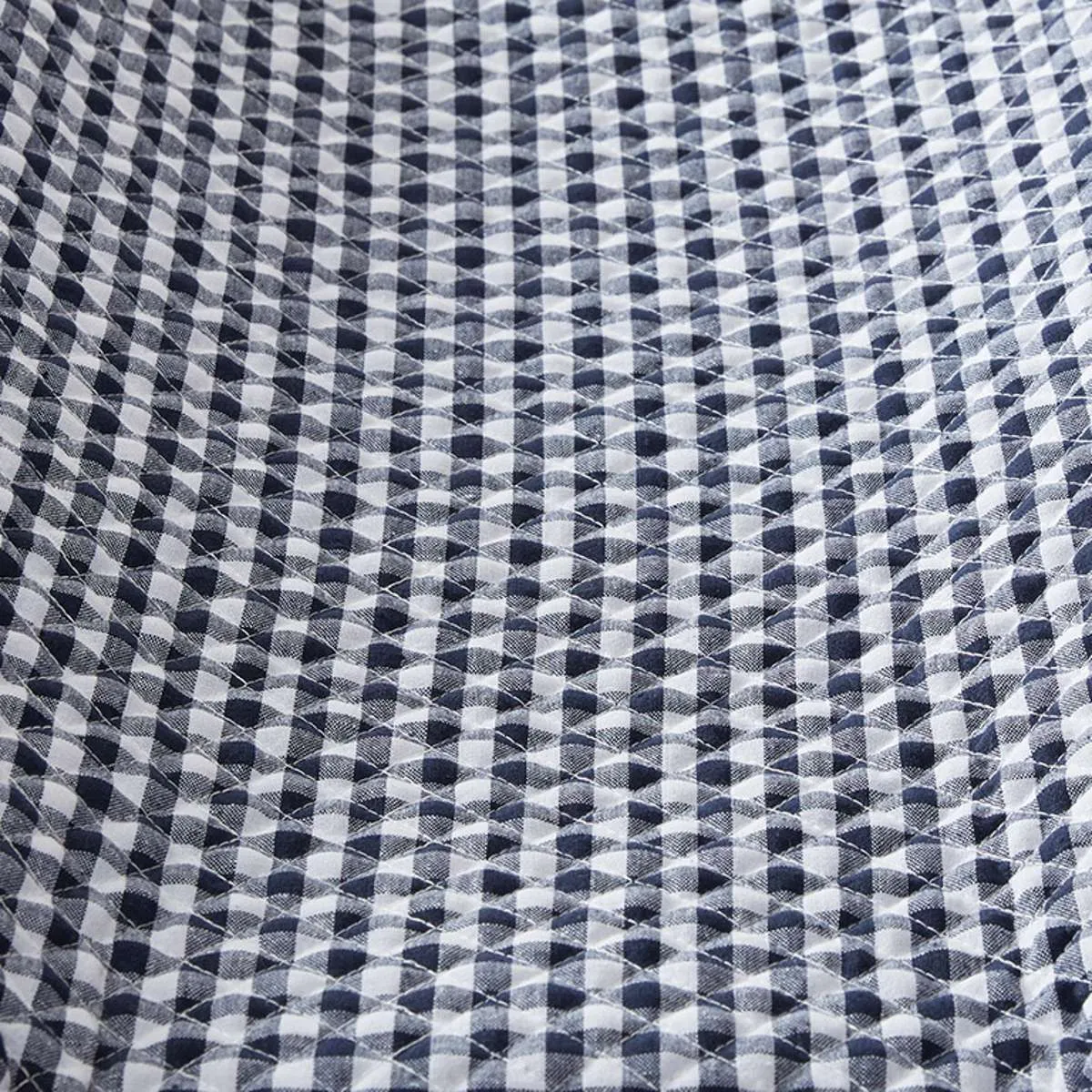 Gingham Waterproof Change Mat Cover - Navy Mocka