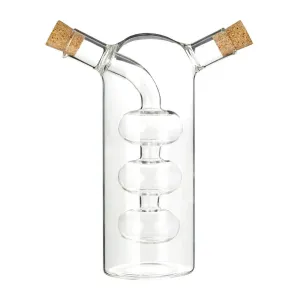 Glass Cruet Bottle Funky Chunky