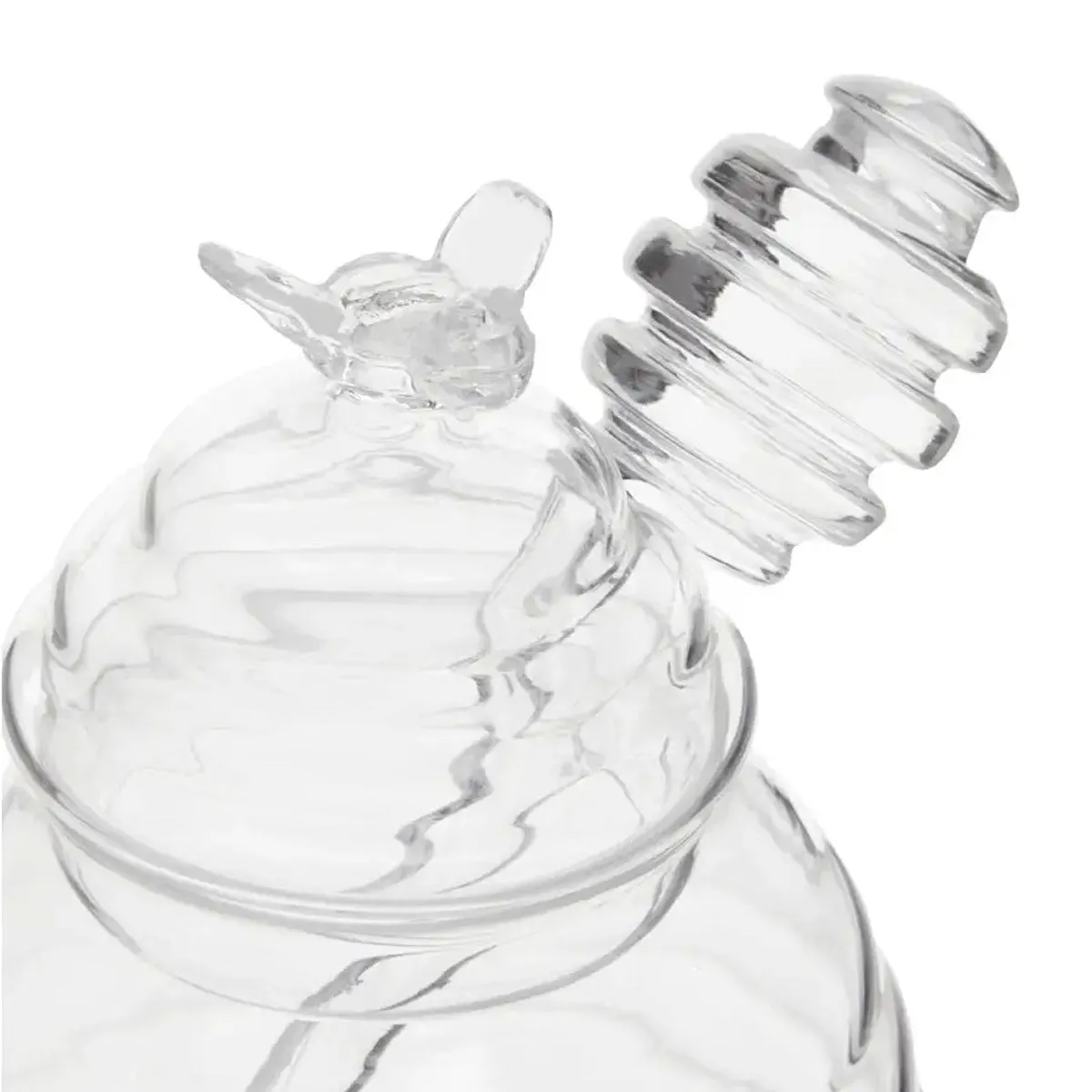 Glass Honey Jar With Dipper Funky Chunky