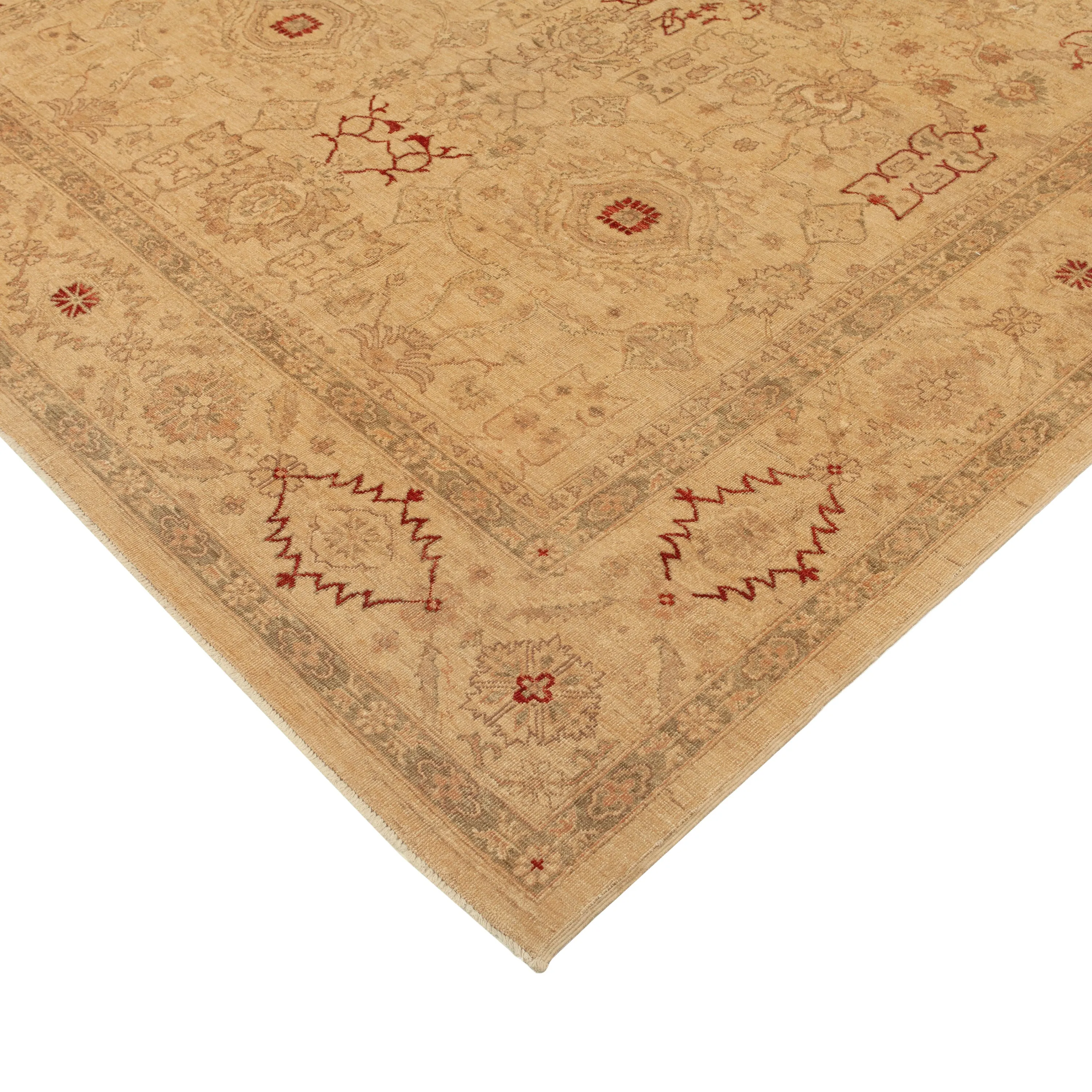 Gold Traditional Wool Rug - 8'3" x 11'8"