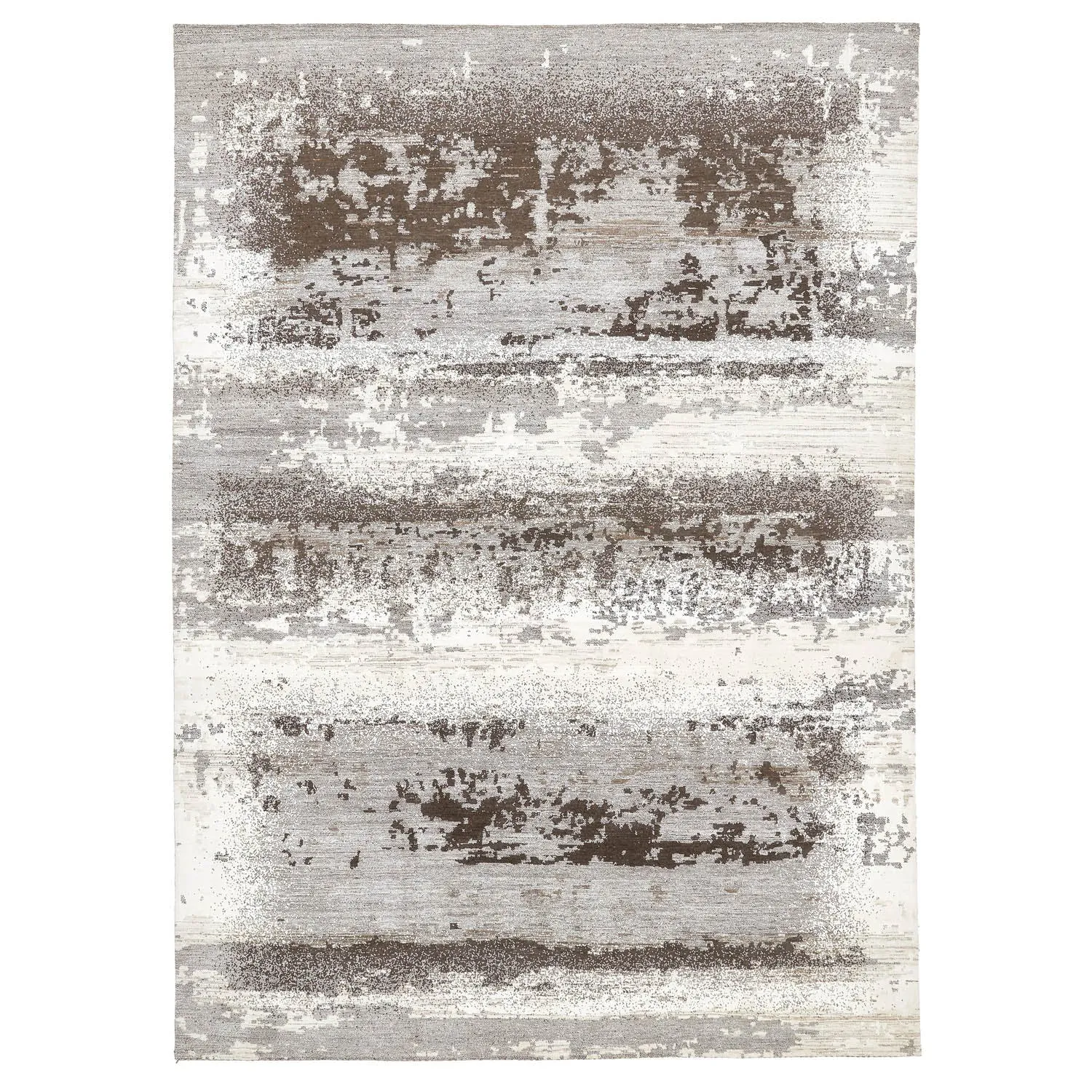 Grey Modern Wool Silk Blend Rug - 8'10" x 12'5"