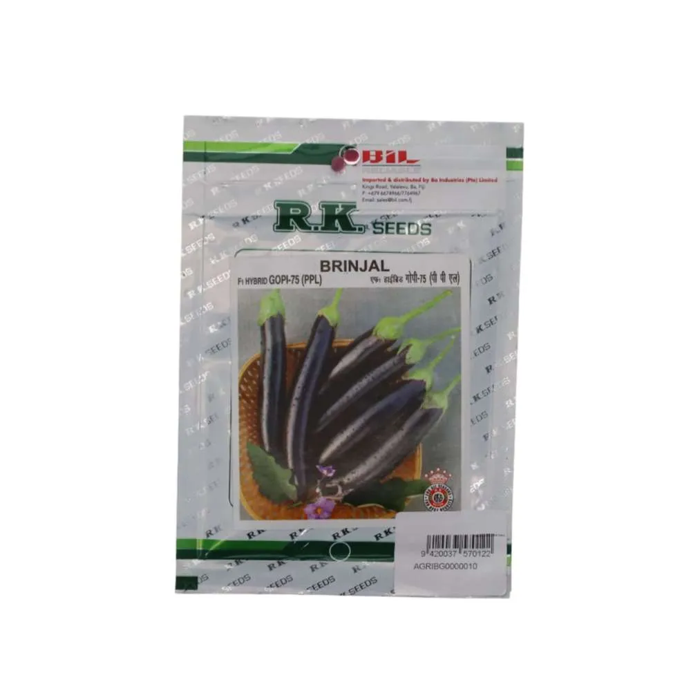 Growtech Hybrid Brinjal Gopi 75 Blackish 10g