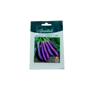 Growtech OP Brinjal - Purple Long (5g/packet)