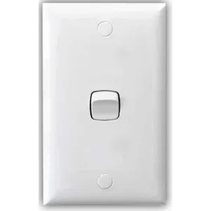 HPM 1 Gang Switch 10A White **