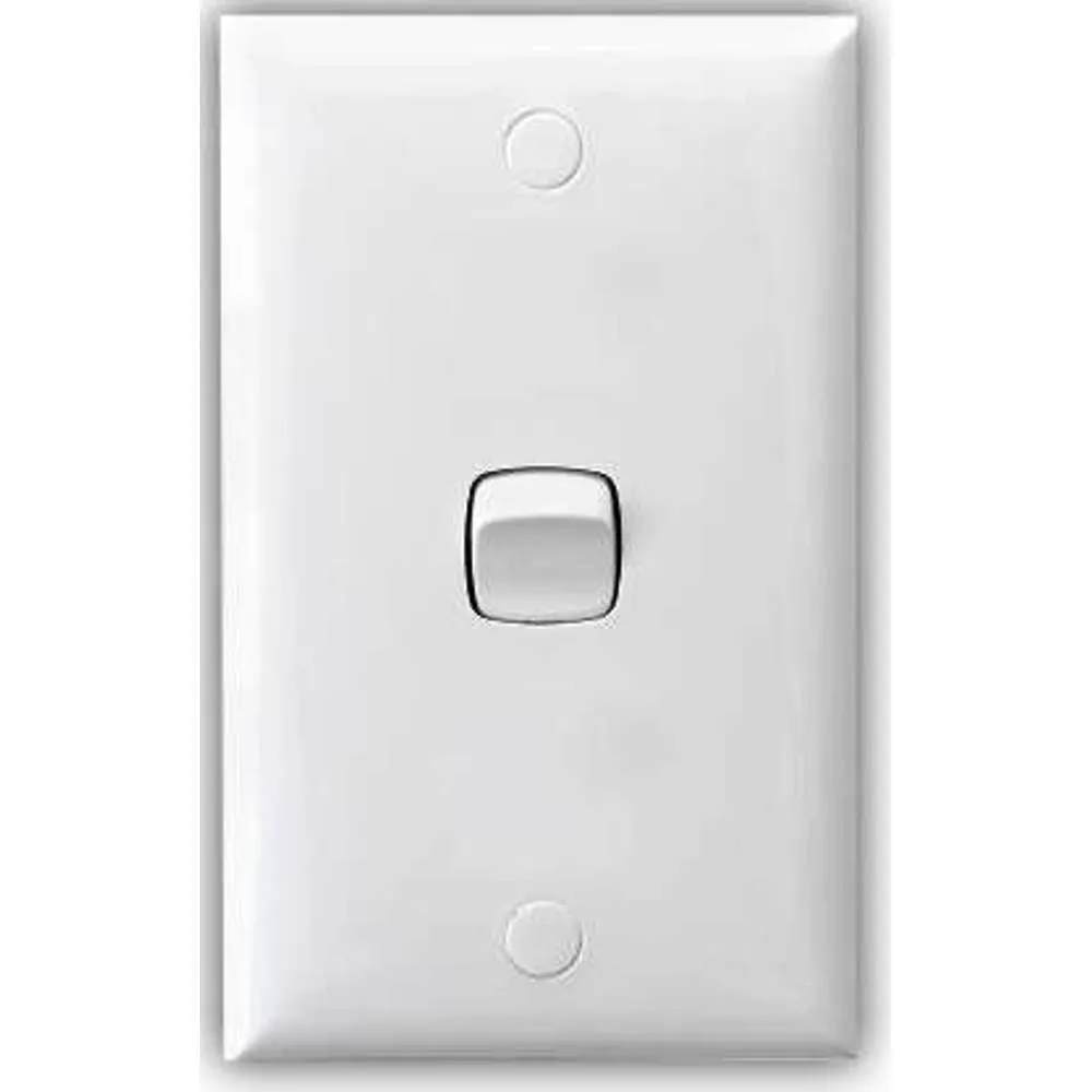 HPM 1 Gang Switch 10A White **