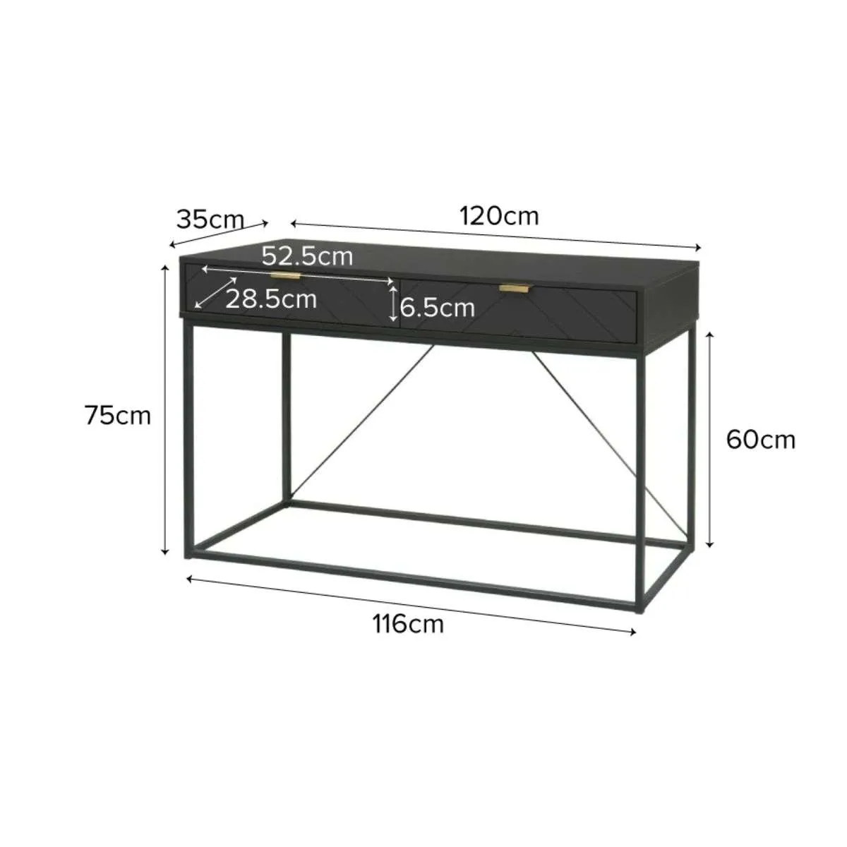 Inca Console Table - Black Mocka